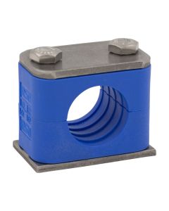 3/4" Tubing Clamp Blue Clamp 316 Stainless Steel Hardware