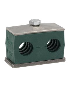 1/8" Pipe Clamp Twin Series 316 Stainless Steel Hardware